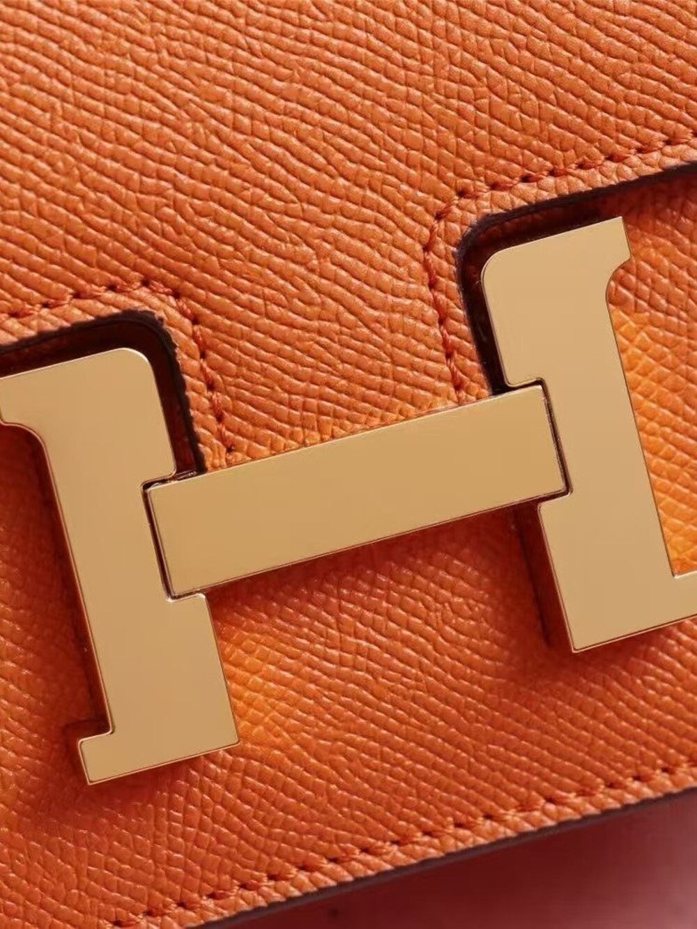 Hermes Palladium Hardware Constance Crossbody in Gold Grained Epsom Leather - Picture 5 of 8